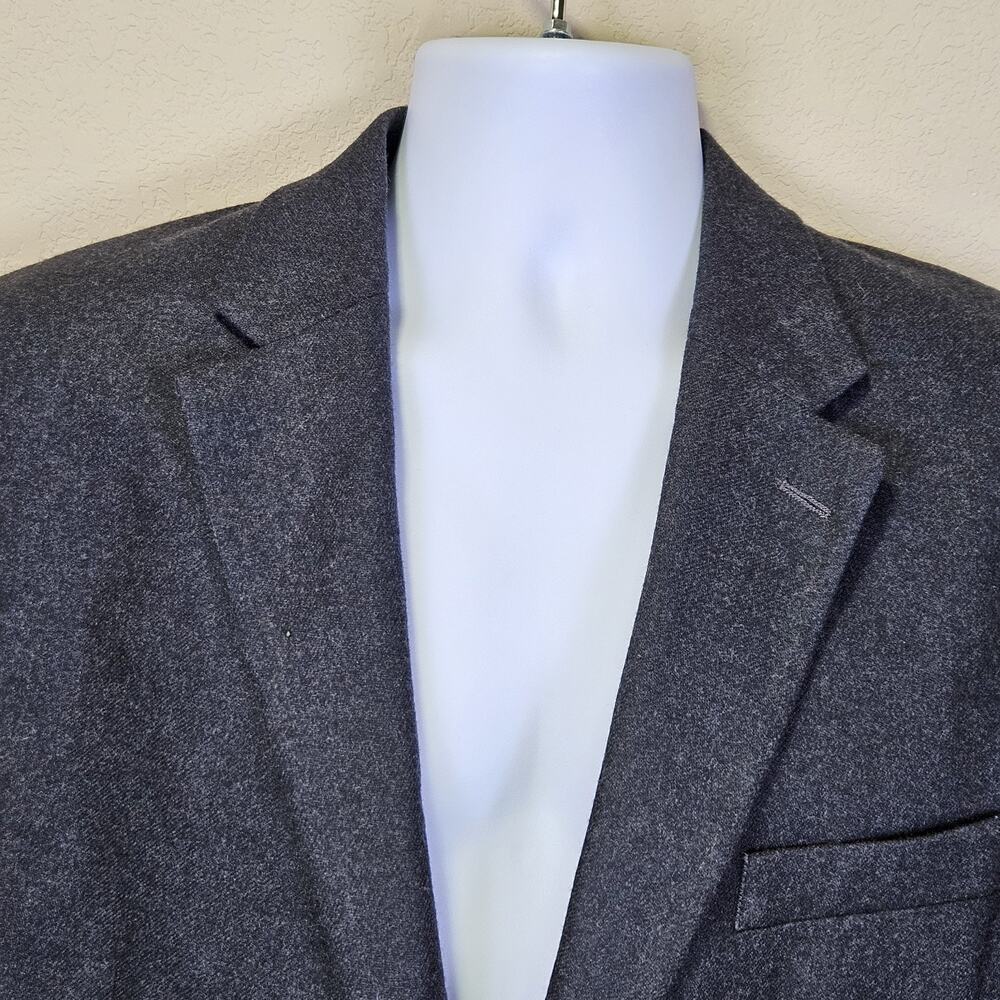 Ralph Lauren Wool Cashmere Blazer Mens 44R Charcoal Gray Flannel Sport Coat Soft - Picture 5 of 16